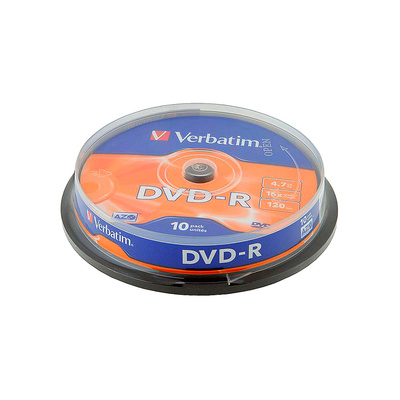  Verbatim, DVD-R, 4.7Gb 16x, 10, Cake box