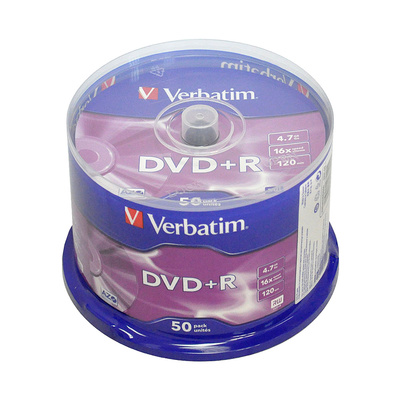  Verbatim, DVD+R, 4.7Gb 16x, 50, Cake box