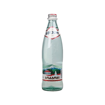 Вода минеральная, газированная, Borjomi, 0,5л, стекл. бутылка