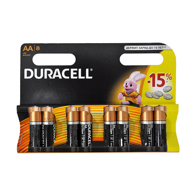 Батарея пальчиковая, AA (R6, LR6, HR6), Duracell, 