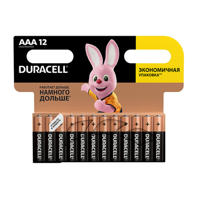 Батарея мизинчиковая, AAA (R03, LR03, 286), Duracell, 