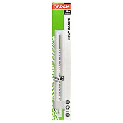 Лампа энергосберегающая, Osram, Dulux S, 21-840, G23, 11 Вт, 4000K (дневной свет), U-образный