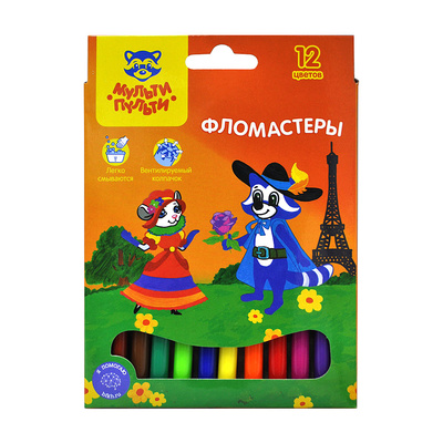 Фломастеры 12цв, Мульти-Пульти,
