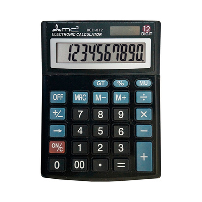 Калькулятор настольный MC2, BCD-812, 12-разряд., 138мм*103мм, черный