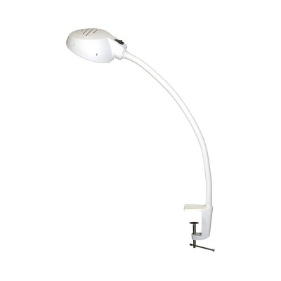 Настольная лампа, ТрансВит, С16, на струбцине, 7 Вт, белый, LED, кнопочный, 