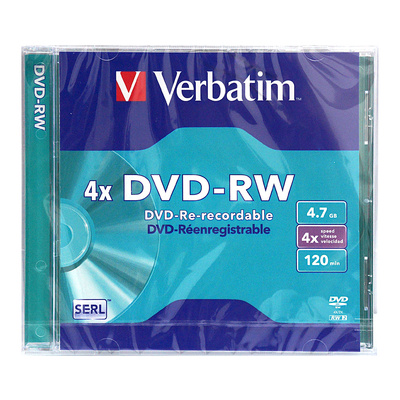  Verbatim, DVD-RW, 4.7Gb 4x, Jewel Case