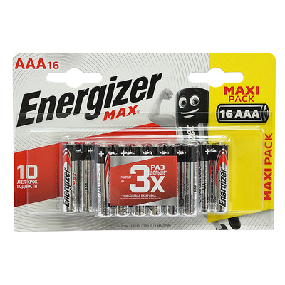Батарея мизинчиковая, AAA (R03, LR03, 286), Energizer, 