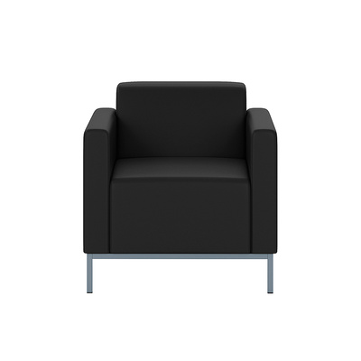 Кресло, Евро 2.0, кожзам, черное, Euroline, 9100