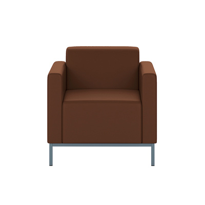 Кресло, Евро 2.0, кожзам, коричневое, Euroline, 924