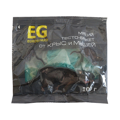Приманка тесто-брикеты, от мышей и крыс, Eurogard, 100г