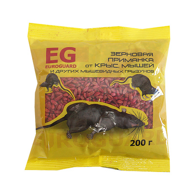 Приманка зерновая, от мышей и крыс, Eurogard, 200г