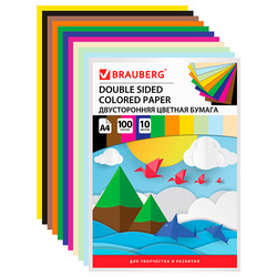 ������� ������ ������������ � �����, 80�&frasl;�&sup2;, �4, 100�, 10��, Brauberg, 297��*210��, ������������, �� �������