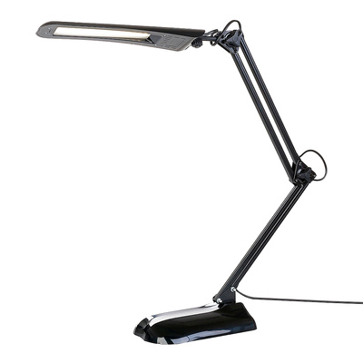 Настольная лампа ТрансВит, Гермес+, на подставке, 8 Вт, черная, LED, сенсорная с диммером, металл