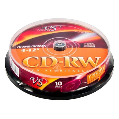  VS, CD-RW, 700Mb, 12x, 10, Cake box