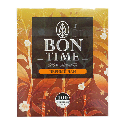 Чай Bontime, черный, пакетированный, 100шт, 200г