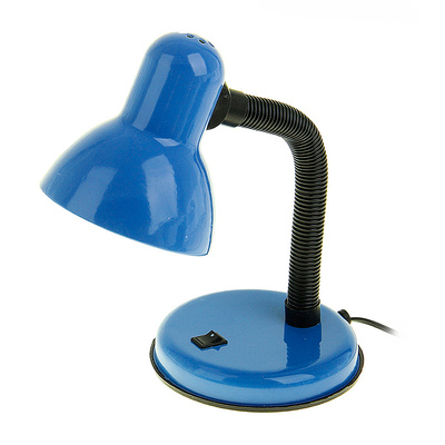 Светильник настольный In Home, под лампу, СНО 02С, на основании, 60 Вт, синий, E27, кнопочный, мягкая уп.