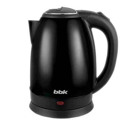 Чайник BBK, EK1760S, нержавеющая сталь, 1,7л, 2200 Вт, черный, скрытый нагревательный элемент