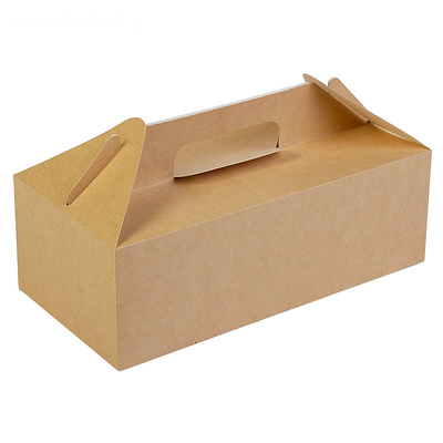 Коробка с ручками картон, 28,8см*14,2см*9,8см, прямоугольная
