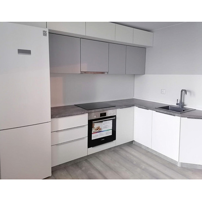Кухня 2850*1810*2358мм белый, серый