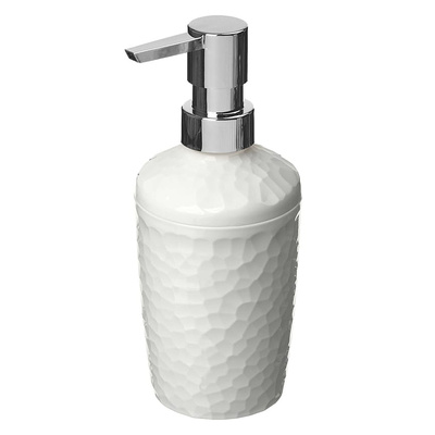 Диспенсер для жидкого мыла ручной, поверхностный, Tule, 350мл, пластик, светло-серый, 6см*6см*18см