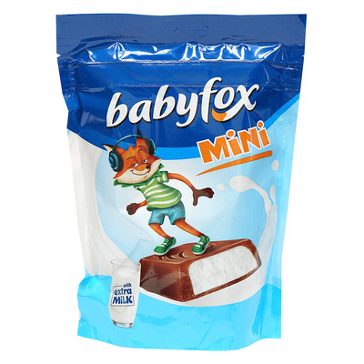 Конфеты шоколадные Babyfox c молочной начинкой, 120г, мини