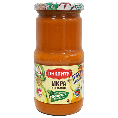 Икра из кабачков Пиканта, 450г, стекл. банка
