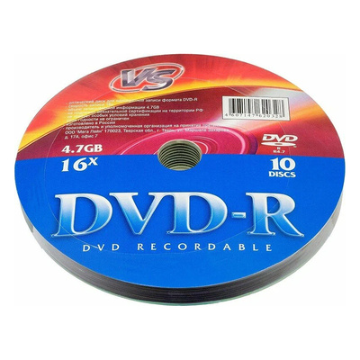  VS, DVD-R, 4.7Gb, 16x, 10, Bulk