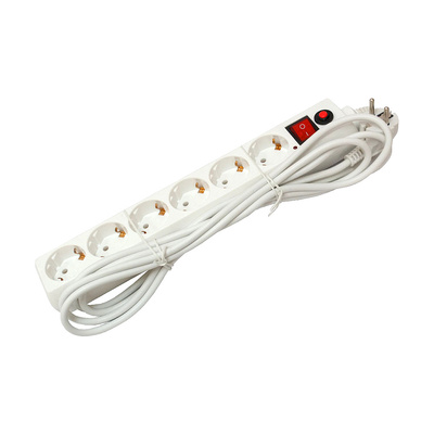 ������� ������ Buro, 6 �������, 1,8�, �����, 16�, ���� ������ (CEE 7, 7)