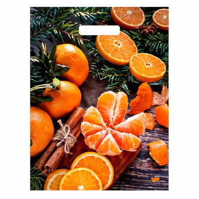 Пакет новогодний ПВД, 40см*31см,