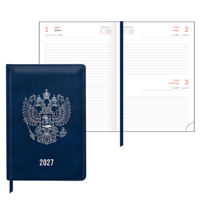 Ежедневник 2027г. А4, кожзам, BG,