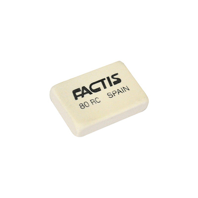 Ластик Factis, каучук натуральный, 26мм*20мм*7мм, белый, прямоугольный
