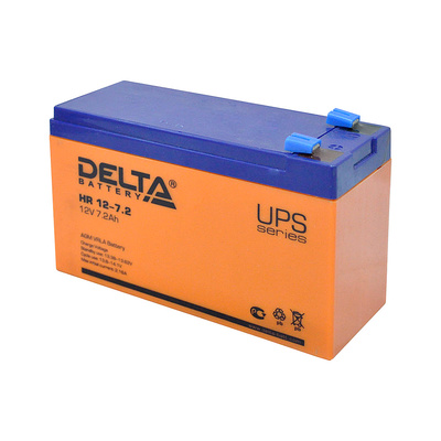 Аккумулятор, для ИБП, Delta, НR 12-7, 12V, 7,2Ач
