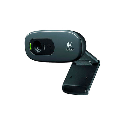 Веб-камера, Logitech, WebCam HD C270, 1280 x 720, 3 MP, USB 2.0, черная+серая, ручная фокусировка