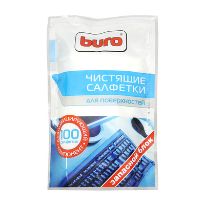 Салфетки для дозаправки тубы, Buro, 100шт